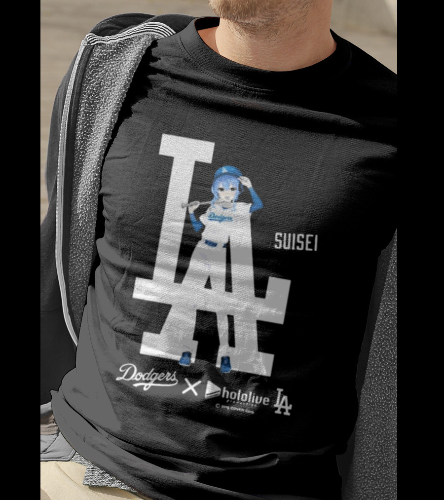 Dodgers X Hololive Suisei LA Collaboration T-Shirt