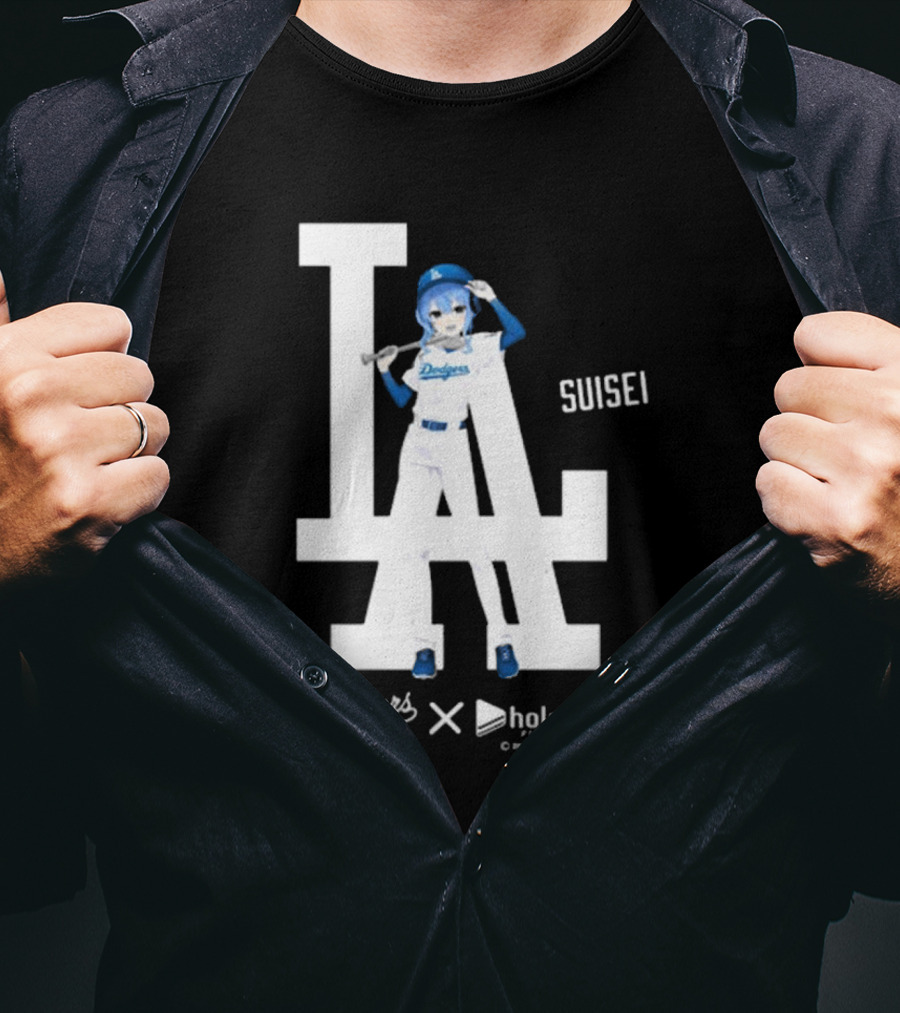 Dodgers X Hololive Suisei LA Collaboration T-Shirt