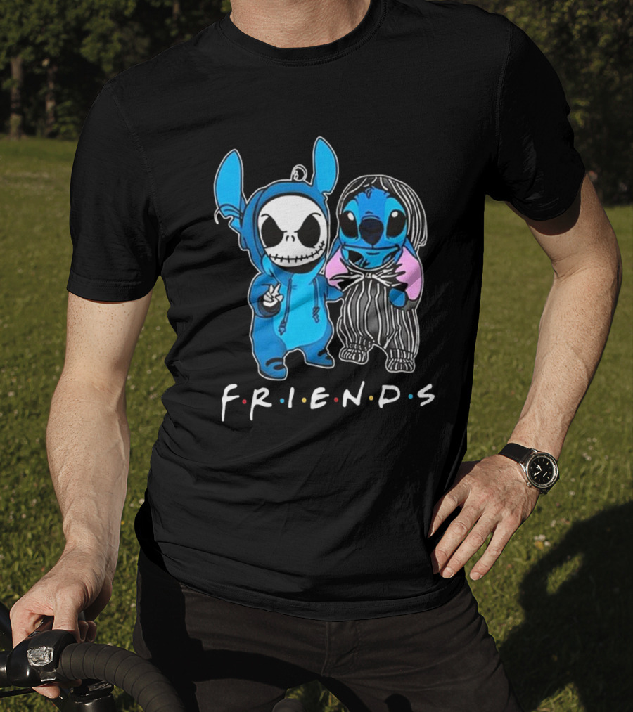 FRIENDS Stitch And Jack Skellington The Nightmare Before Christmas T-Shirt