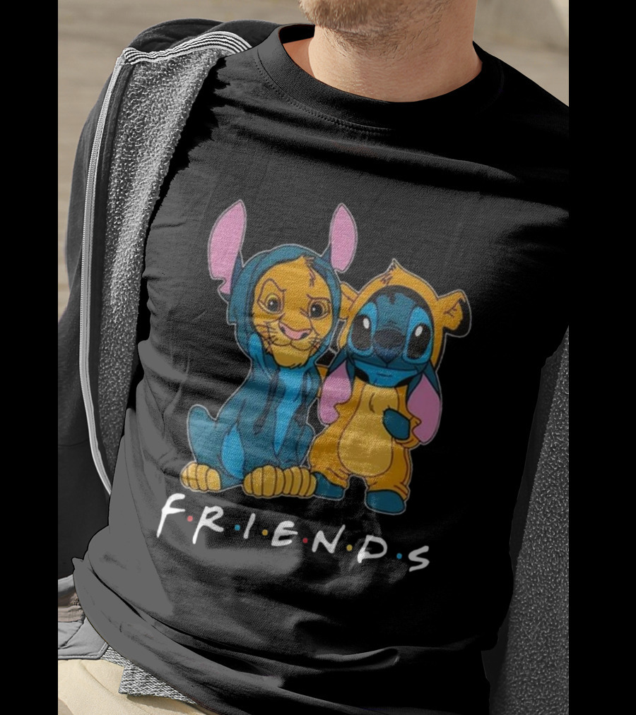 Friends Stitch And Lion King Disney Fusion T-Shirt