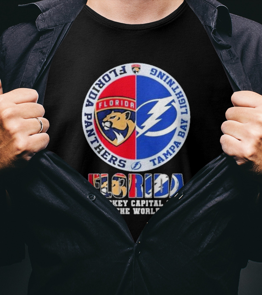 Florida Panthers Tampa Bay Lightning Florida Hockey Capital Of The World T-Shirt