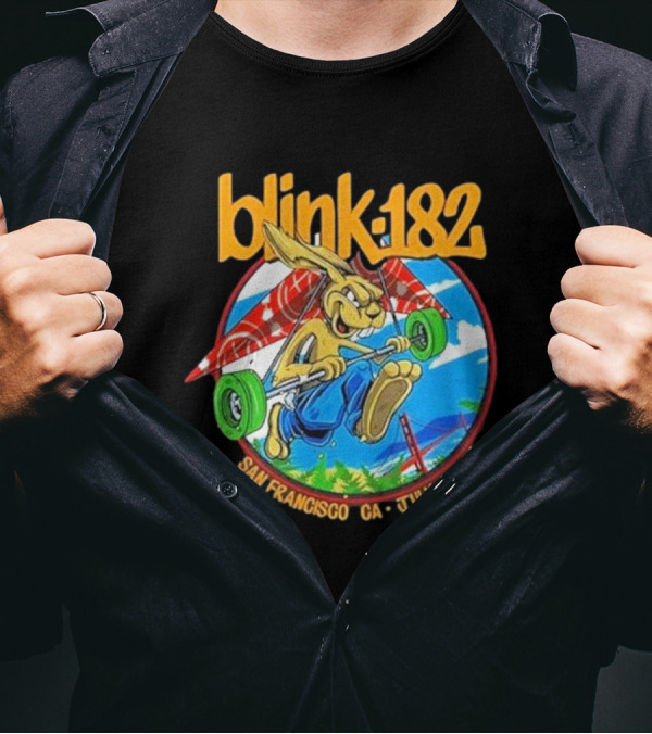 Blink-182 Rabbit San Francisco CA July 9 2024 Chase Center T-Shirt