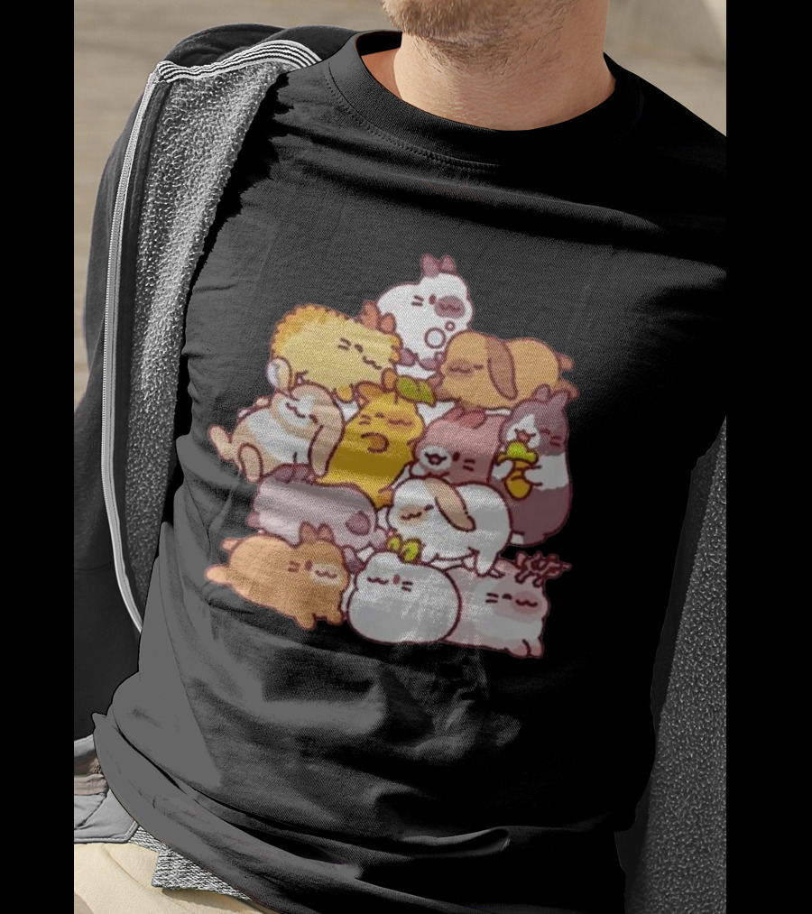 Bunny Pile Usagi Shima Cozy Rabbit Stack T-Shirt