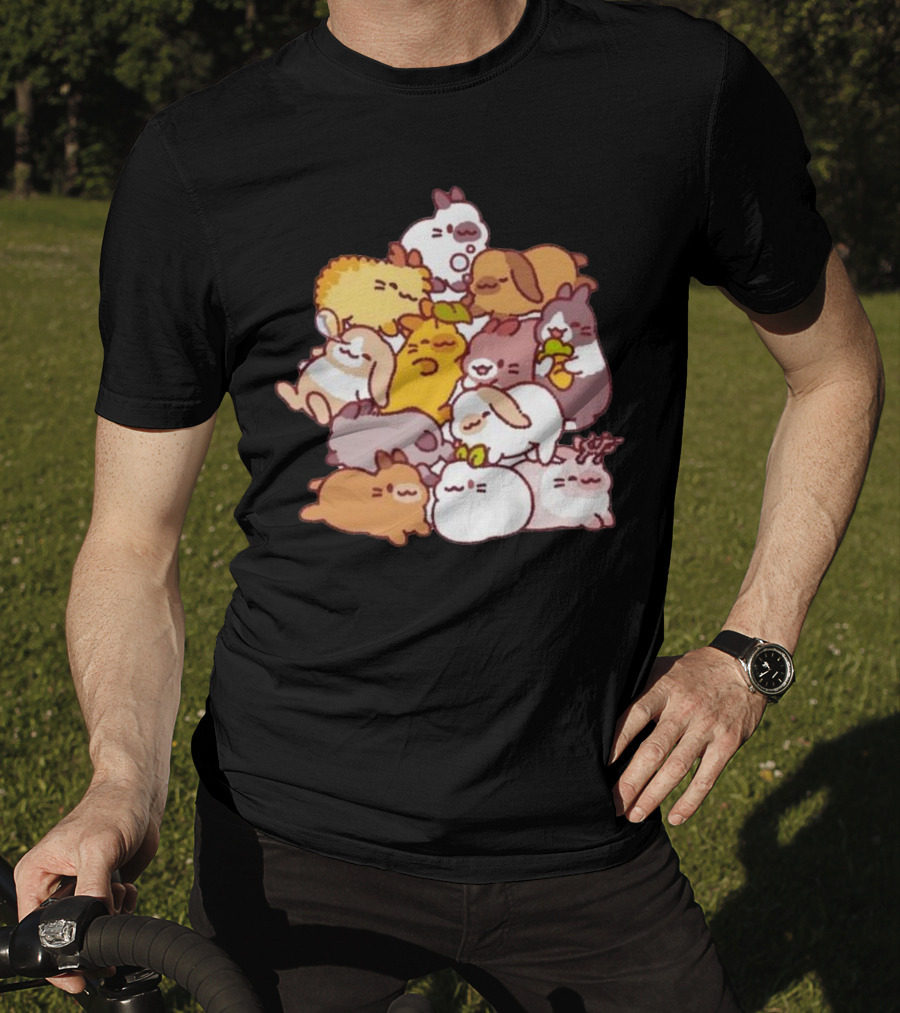 Bunny Pile Usagi Shima Cozy Rabbit Stack T-Shirt