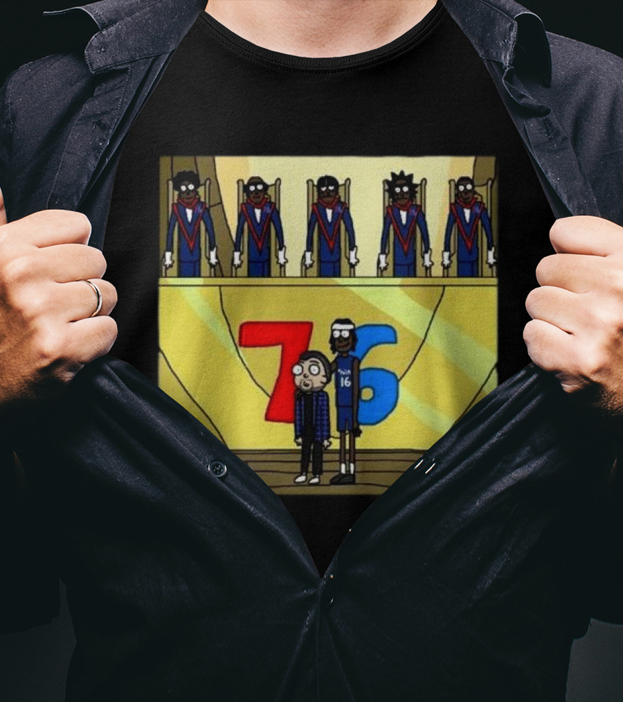 Council Of Rickys And Daryl Morty Sixers 76 T-Shirt