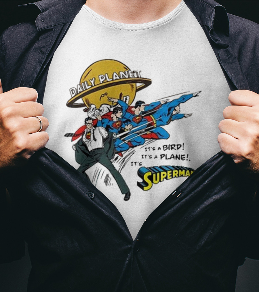Daily Planet Superman It's A Bird It's A Plane It's Superman T-Shirt