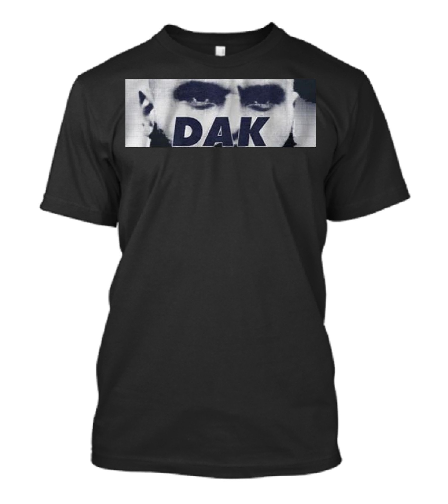 Dak Prescott QB Eyes Black And White Image T-Shirt