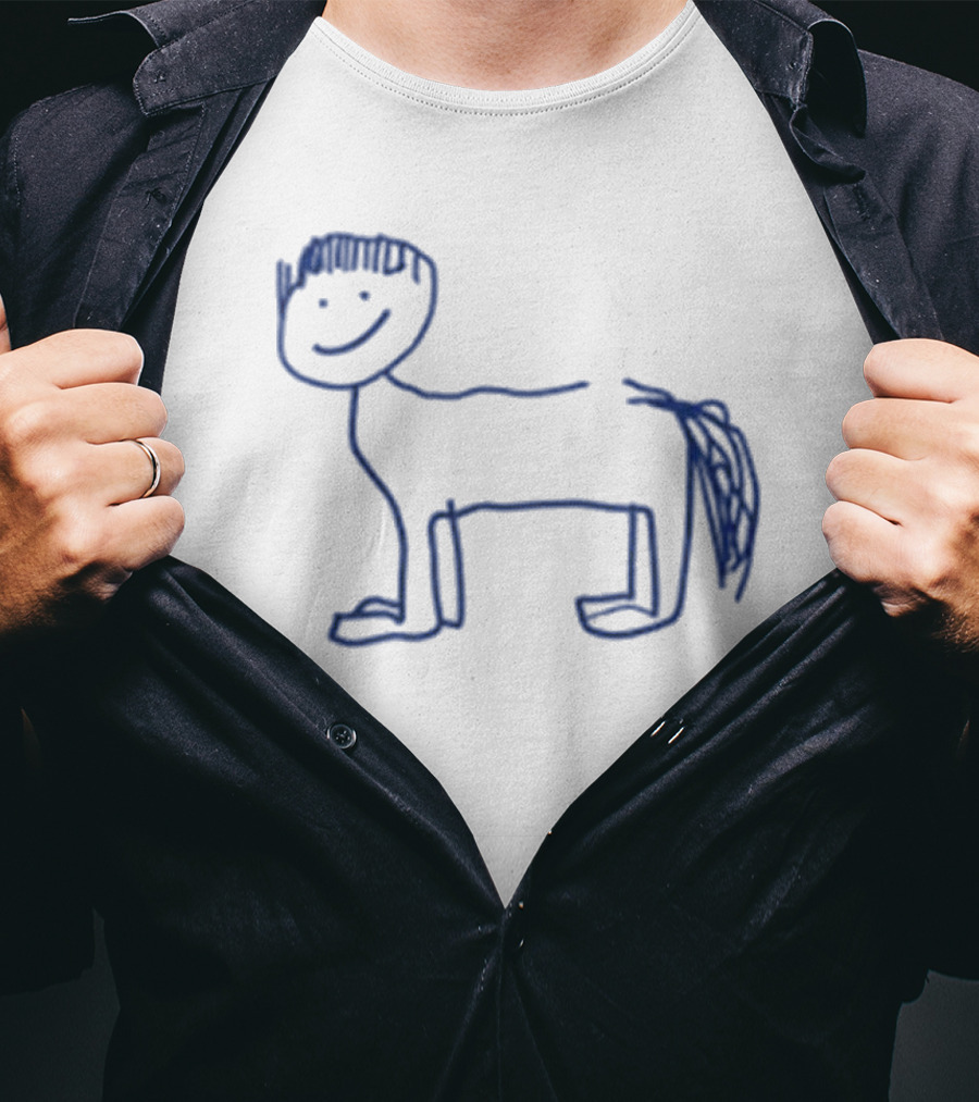 Del Water Gap Horse With Bowl Cut Sketch T-Shirt
