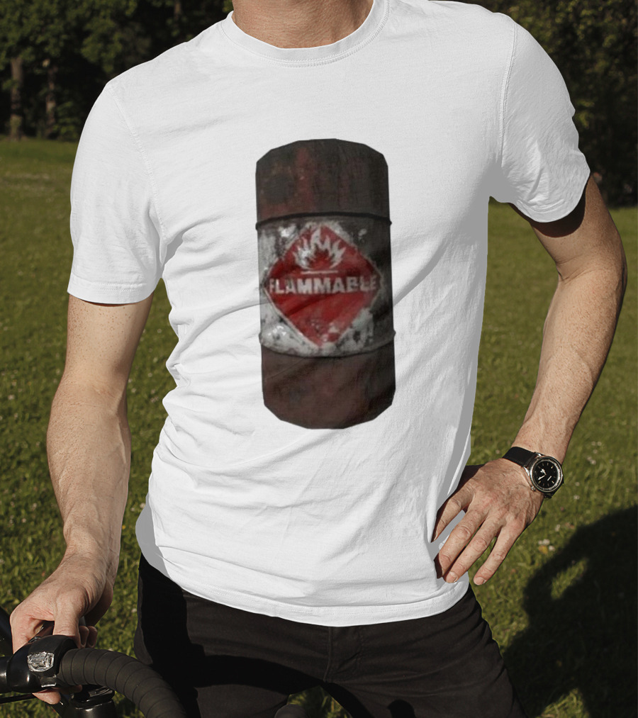 Flammable Barrel Red Hazard T-Shirt