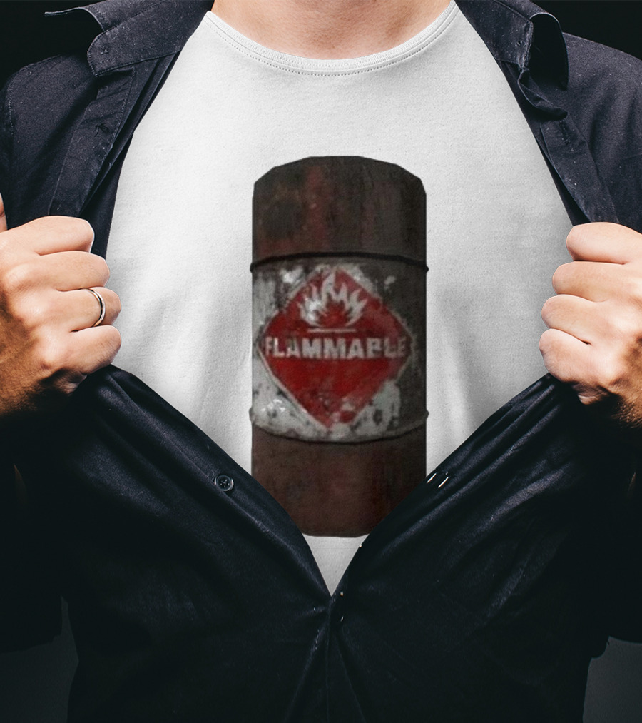 Flammable Barrel Red Hazard T-Shirt