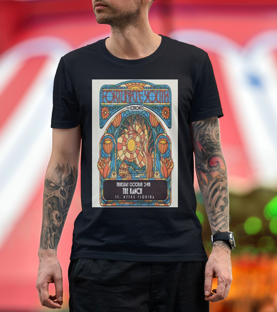 Fortunate Youth Plus Ichronix Thursday October 24th The Ranch Ft. Myers Florida T-Shirt