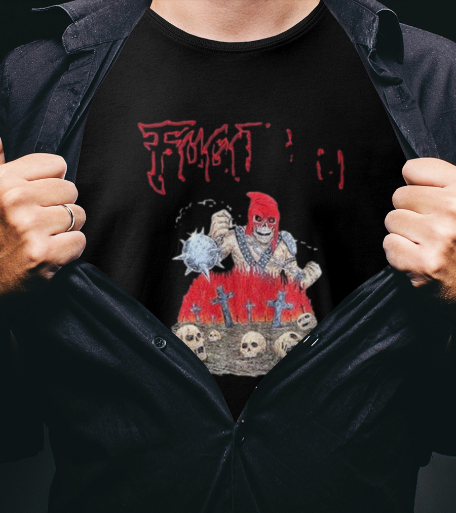 Fugitivetx Mace Guy With Skulls And Crosses T-Shirt