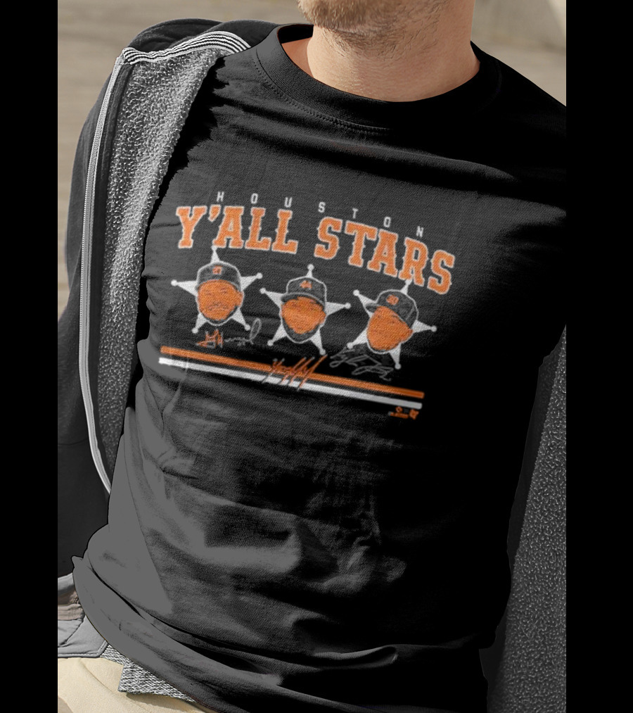 Houston Y'all Stars Baseball Signatures Collection T-Shirt