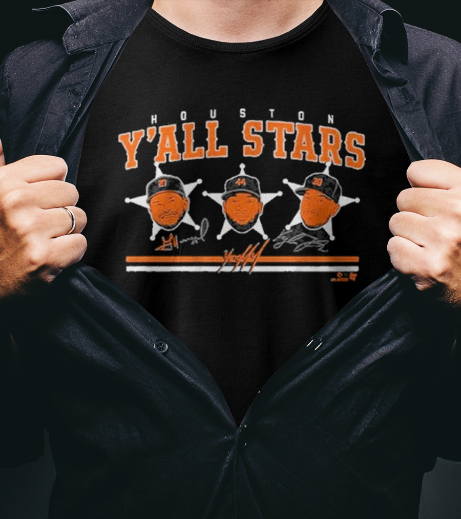 Houston Y'all Stars Baseball Signatures Collection T-Shirt