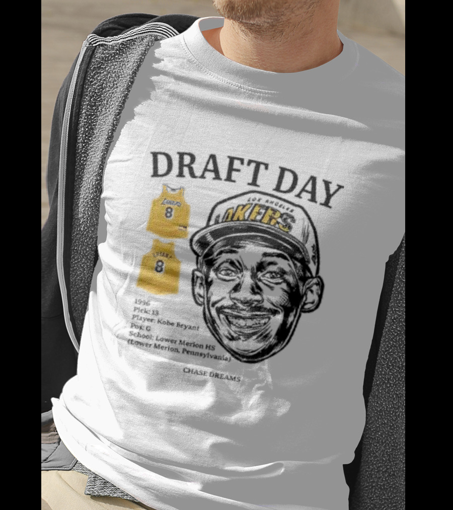 Draft Day 1996 Kobe Bryant Los Angeles Lakers Lower Merion Chase Dreams T-Shirt