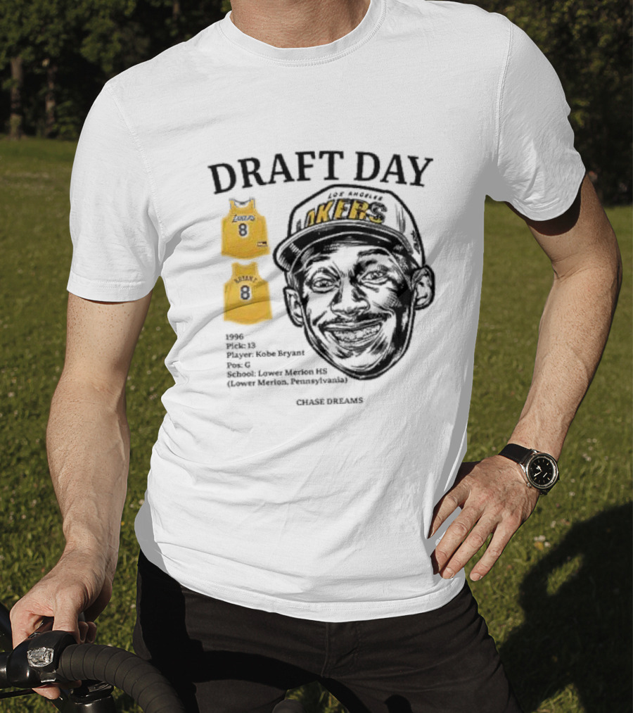 Draft Day 1996 Kobe Bryant Los Angeles Lakers Lower Merion Chase Dreams T-Shirt