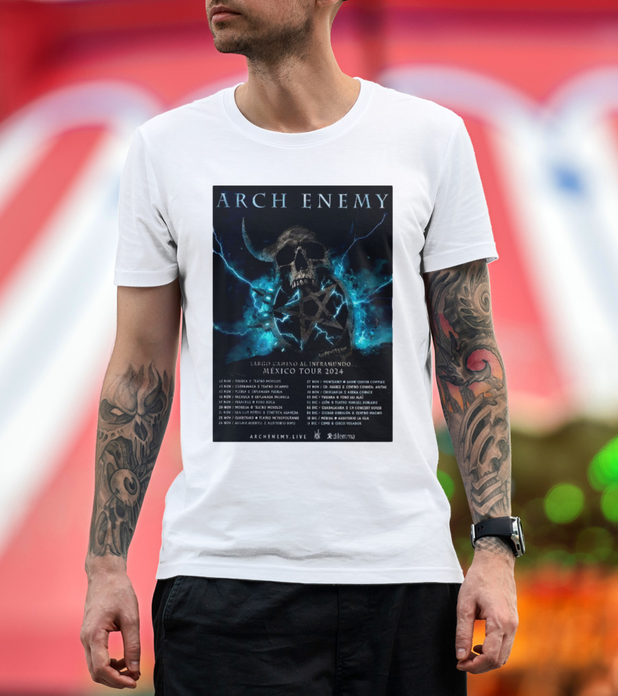 Arch Enemy Largo Camino Al Inframundo Mexico Tour T-Shirt