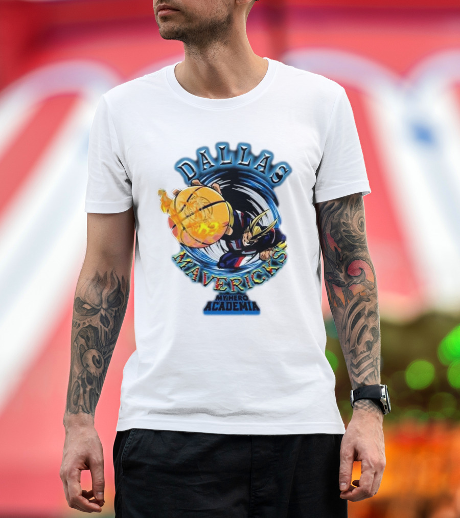 Dallas Mavericks My Hero Academia All Might NBA Collaboration T-Shirt