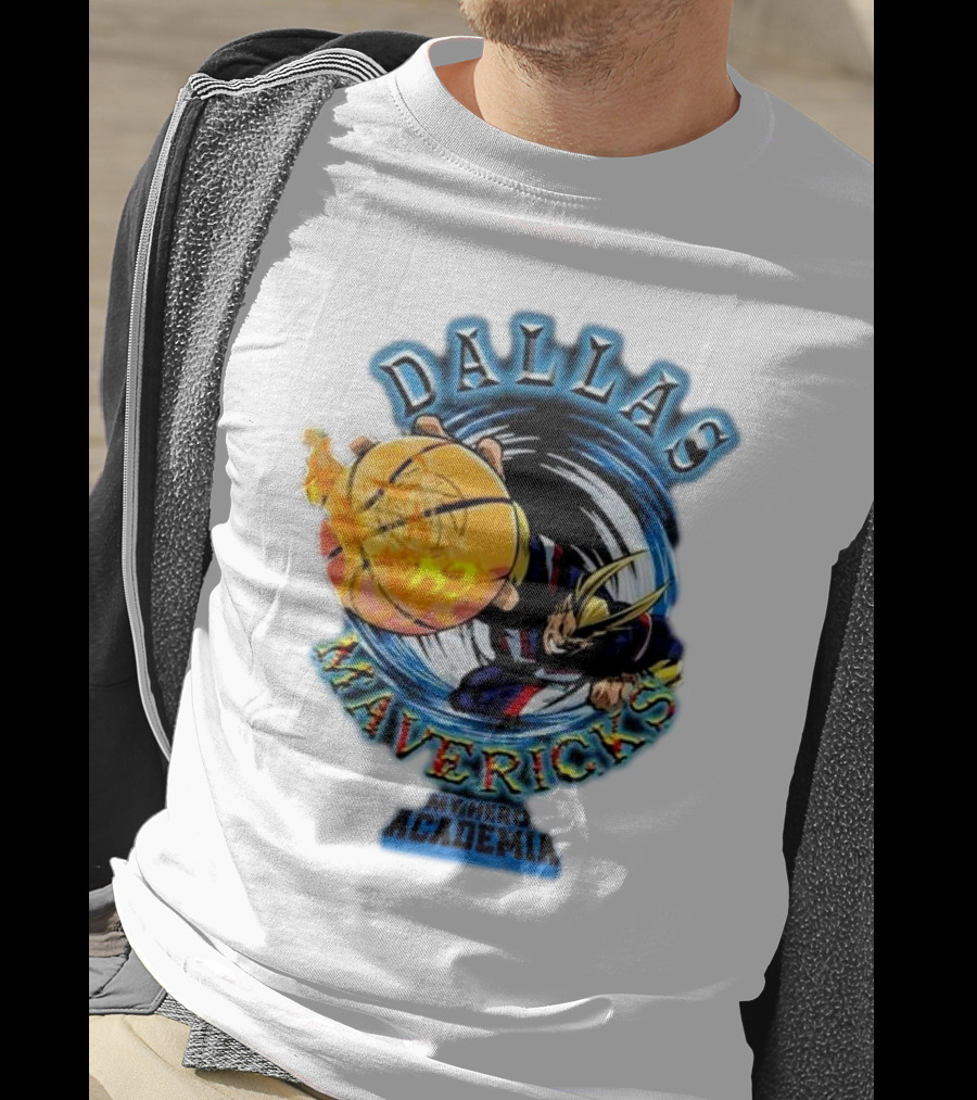 Dallas Mavericks My Hero Academia All Might NBA Collaboration T-Shirt