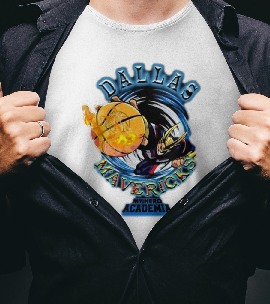 Dallas Mavericks My Hero Academia All Might NBA Collaboration T-Shirt