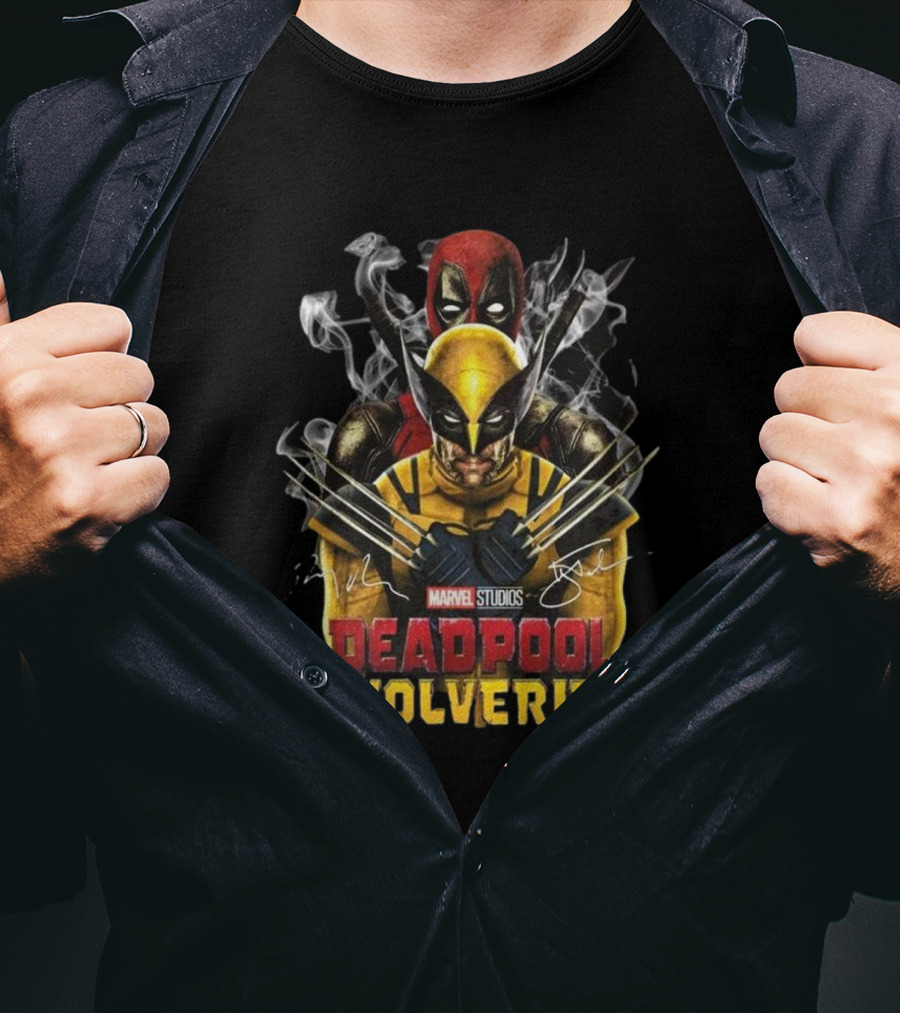 Marvel Studios Deadpool Wolverine Signature Collaboration T-Shirt