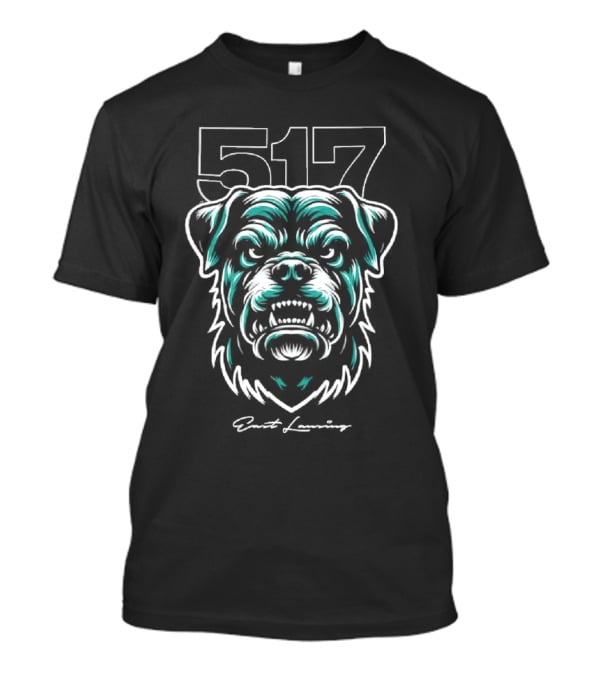 517 Angry Dog Face East Lansing Icon Michigan State T-Shirt