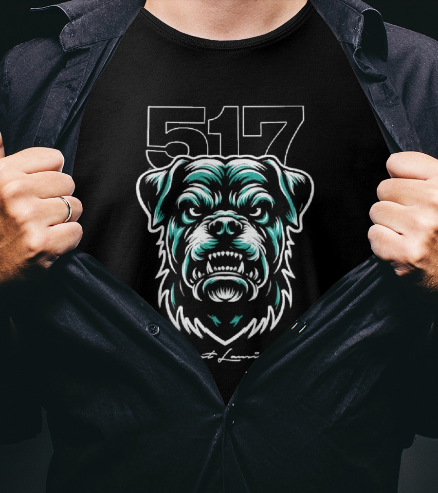 517 Angry Dog Face East Lansing Icon Michigan State T-Shirt