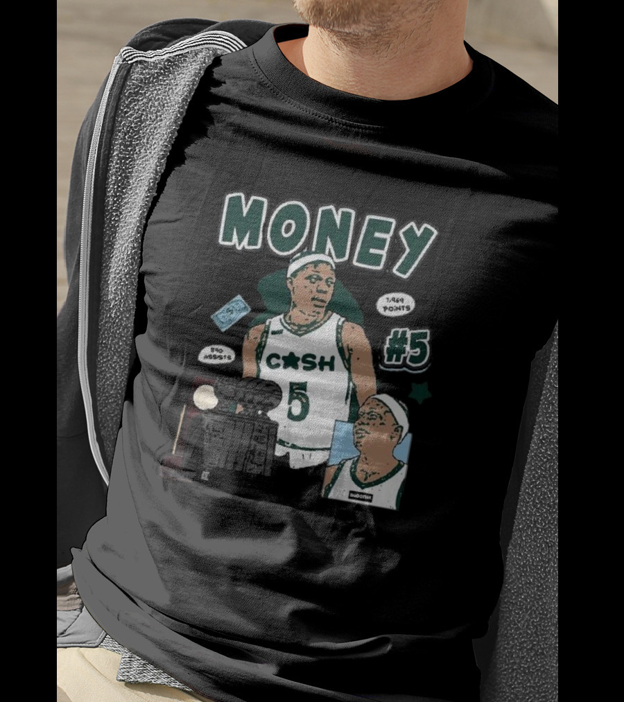 Money Cash #5 Michigan State Basketball 1,944 Points Pro Assists T-Shirt