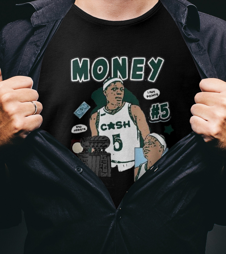 Money Cash #5 Michigan State Basketball 1,944 Points Pro Assists T-Shirt