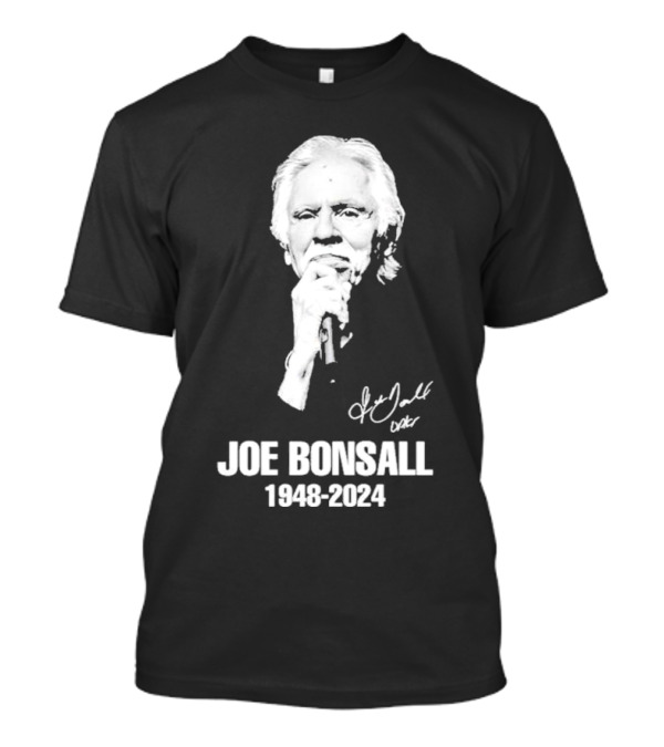 Joe Bonsall 1948-2024 Signature Portrait Black T-Shirt