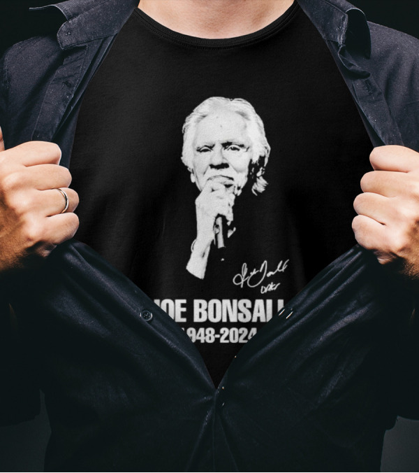 Joe Bonsall 1948-2024 Signature Portrait Black T-Shirt