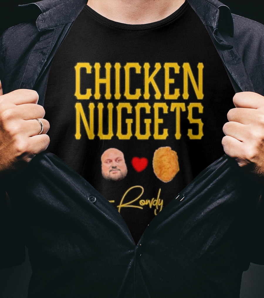 Rowdy Heart Face Chicken Nuggets T-Shirt