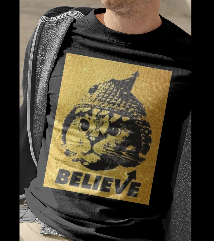 Believe Shark Cat Solana Gold T-Shirt