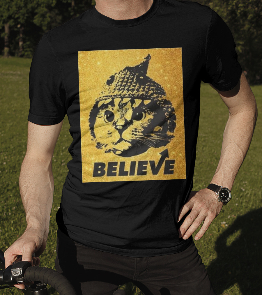 Believe Shark Cat Solana Gold T-Shirt