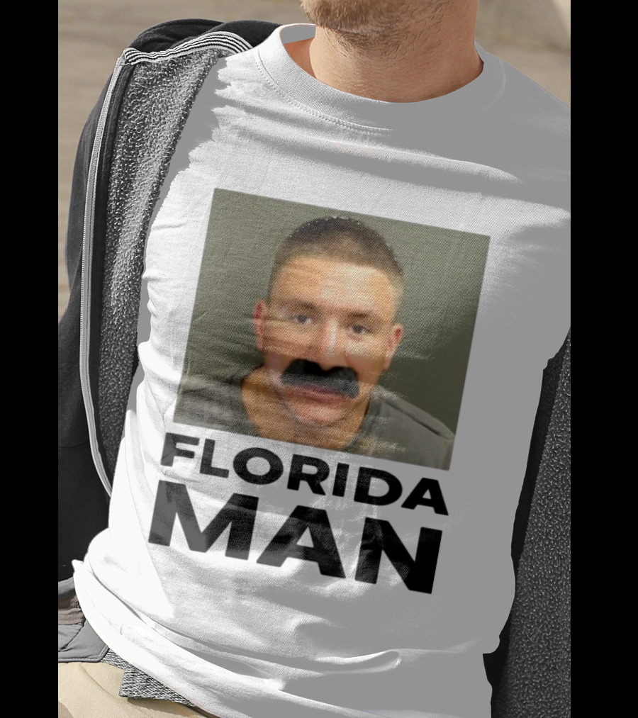 Stevewilldoit Florida Man Image Black Mustache Face T-Shirt