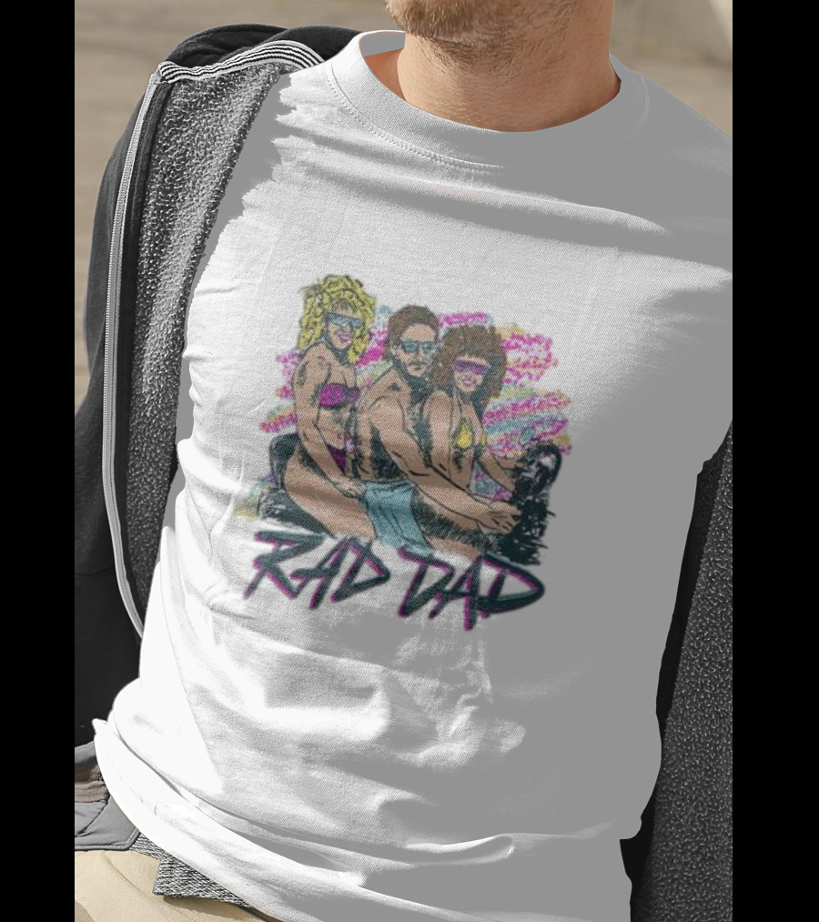 Rad Dad Retro Motorcycle Adventure Fun T-Shirt