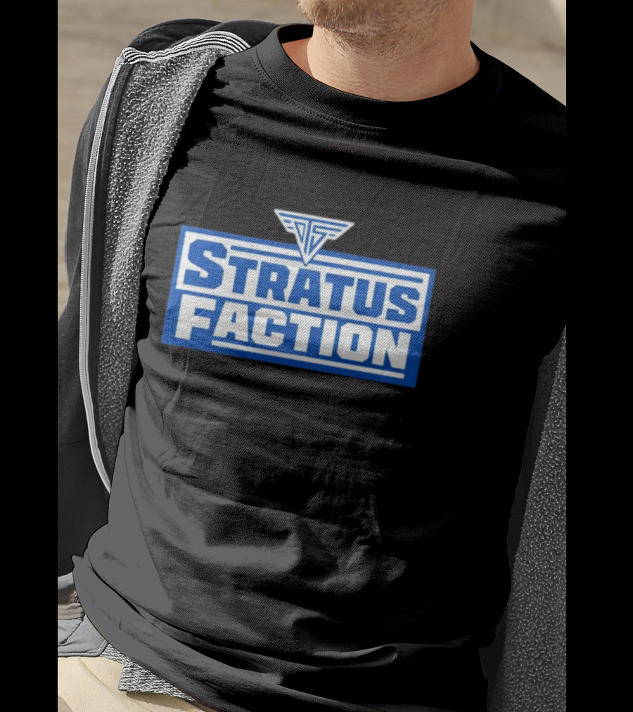 Trishstratus Stratus Faction Logo Blue And White T-Shirt