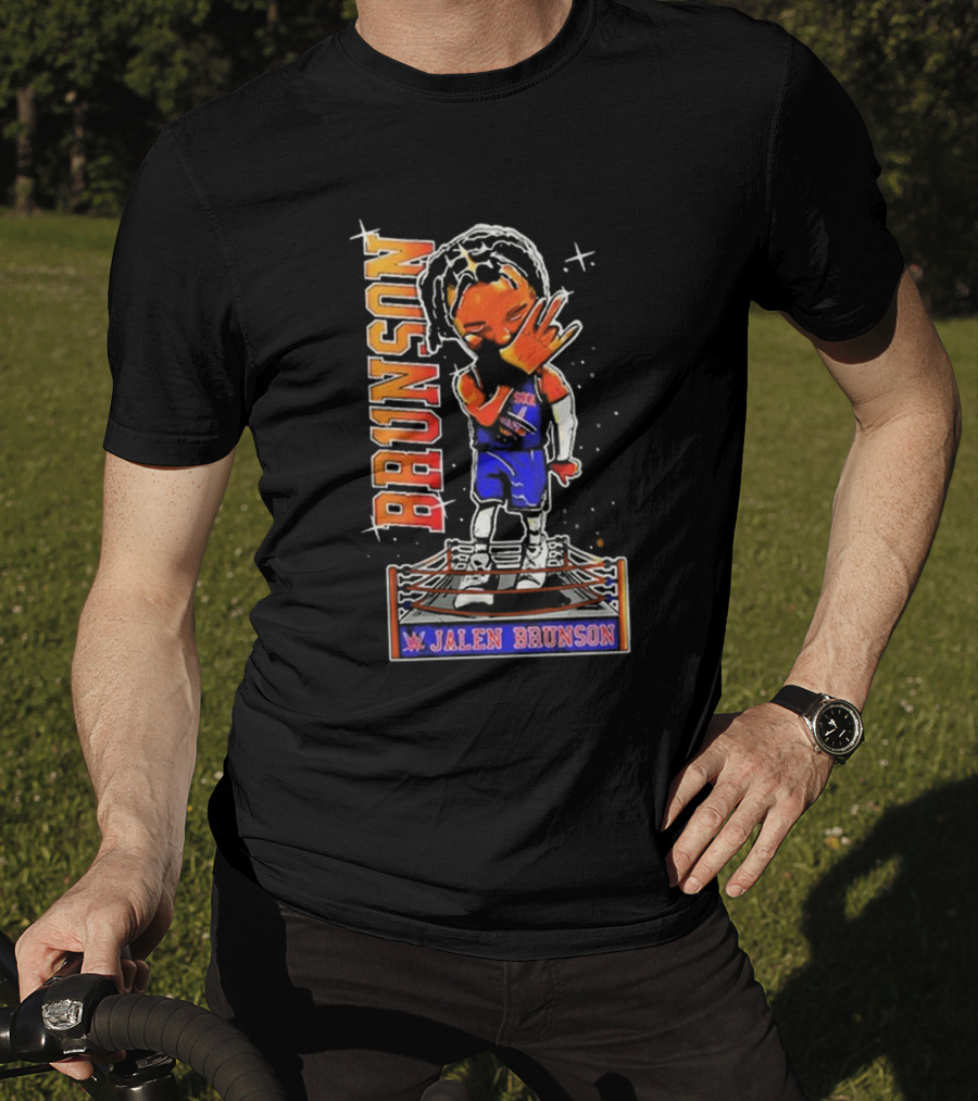 Jalen Brunson Knicks WWE Ring T-Shirt