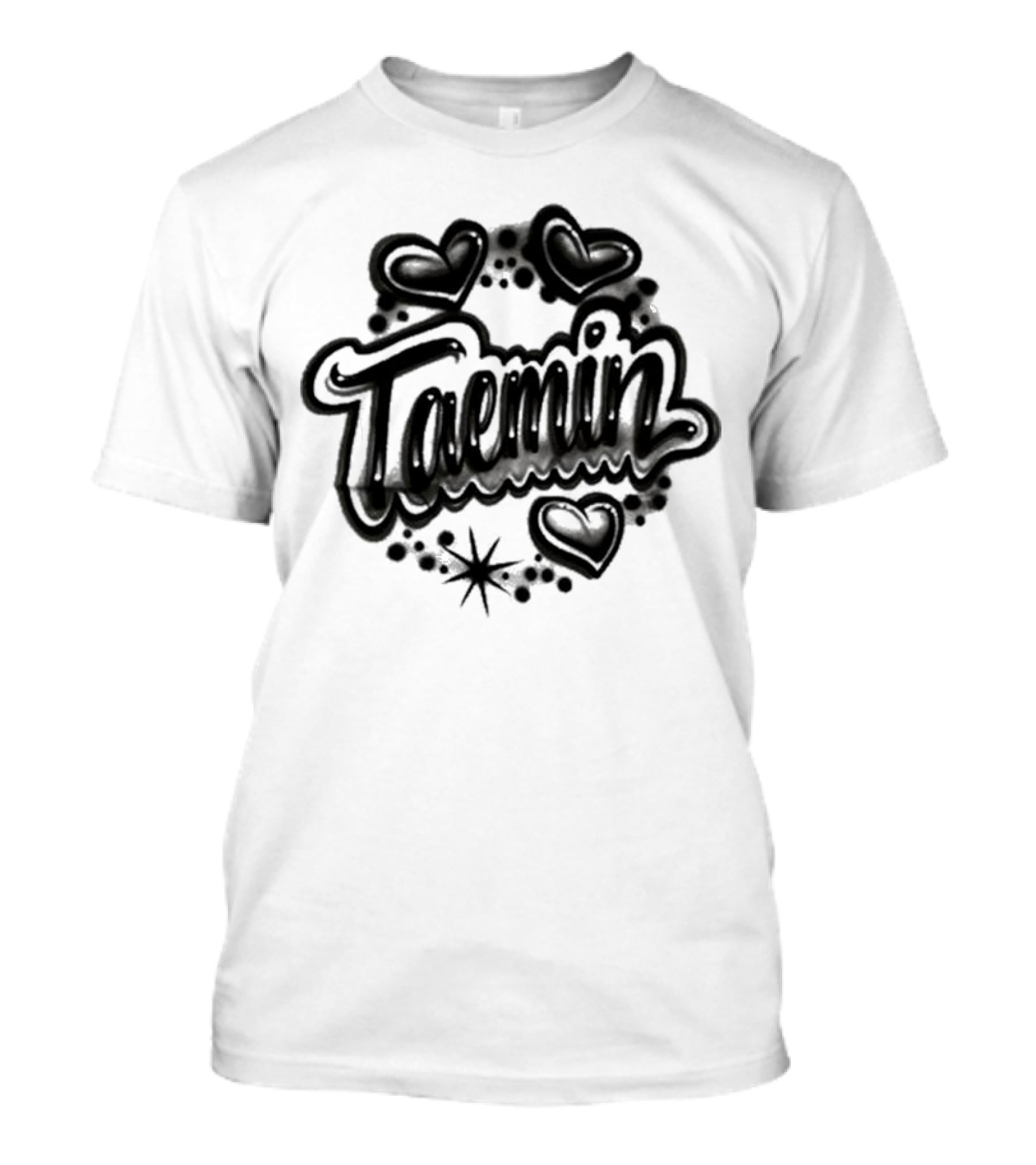 Taemin Airbrush Hearts And Stars T-Shirt