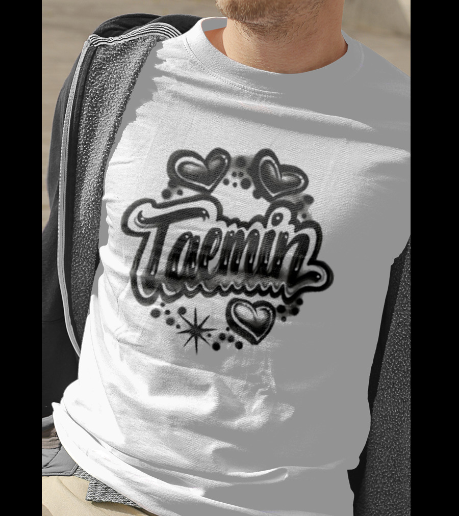 Taemin Airbrush Hearts And Stars T-Shirt
