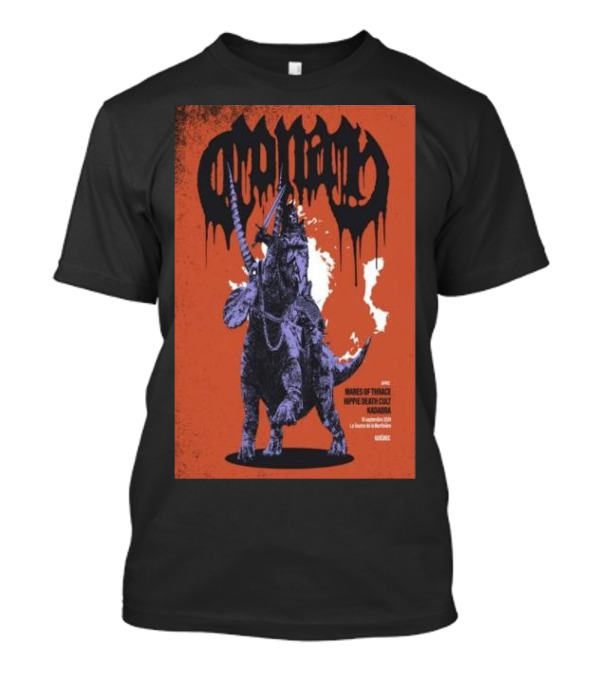 Conan Sep 15 2024 Café Campus Montreal With Wormwitch Mares Of Thrace Hippie Death Cult Magdabra Quebec Tour T-Shirt