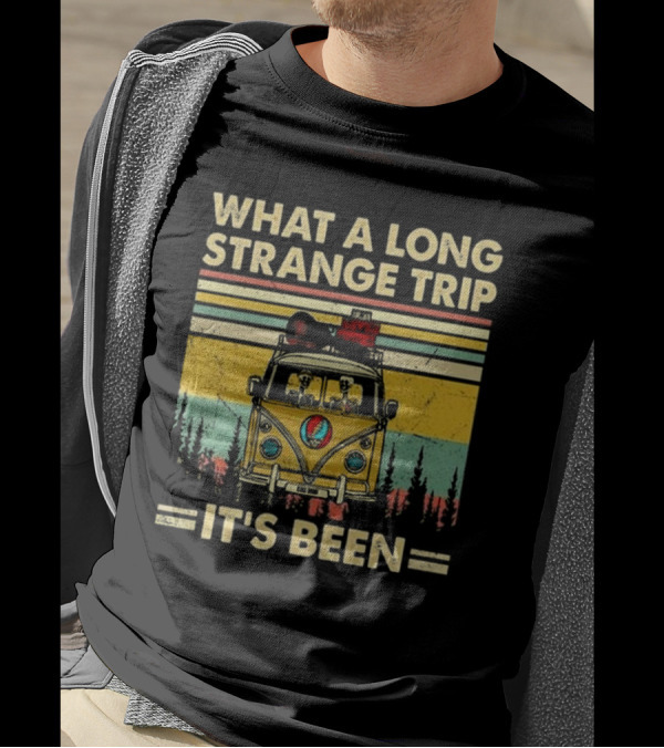 What A Long Strange Trip It's Been Grateful Dead Hippie Fan Rock Vintage T-Shirt