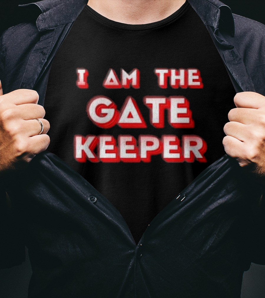 I Am The Gate Keeper Retro Red Shadow T-Shirt