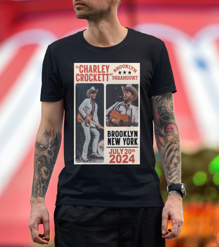 Charley Crockett Live at Brooklyn Paramount New York July 20th T-Shirt