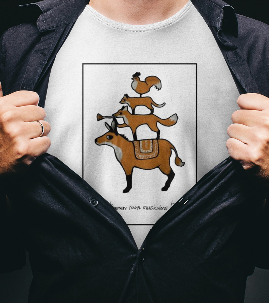 The Bremen Town Musicians Fox Stack T-Shirt