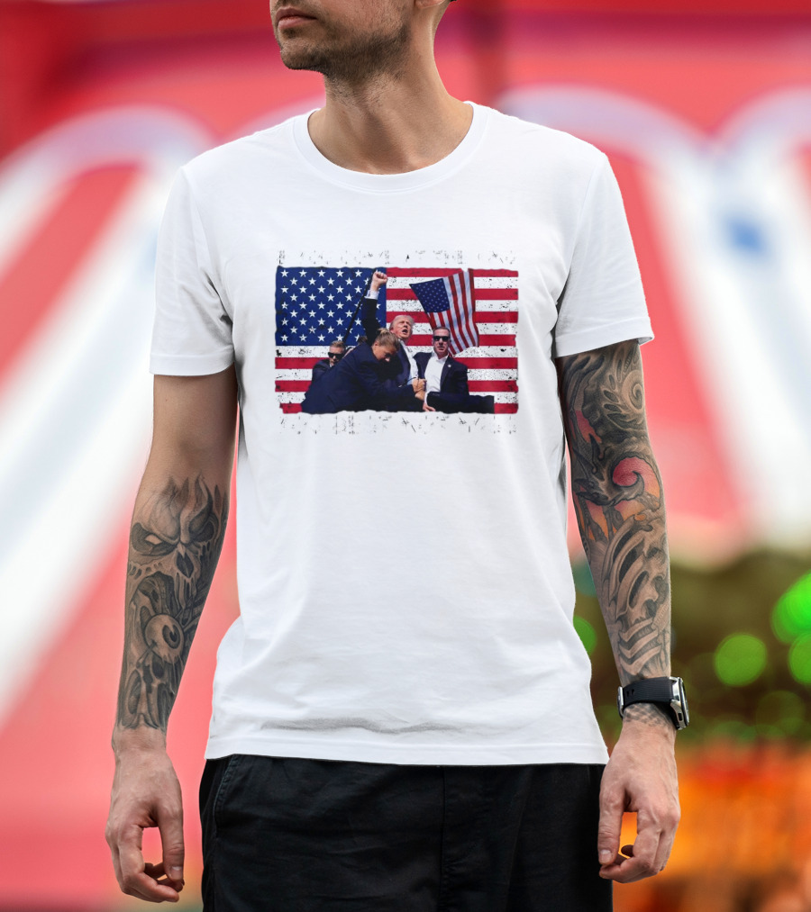 If You Come at the King You Best Not Miss US Flag Trump 2024 Fight T-Shirt