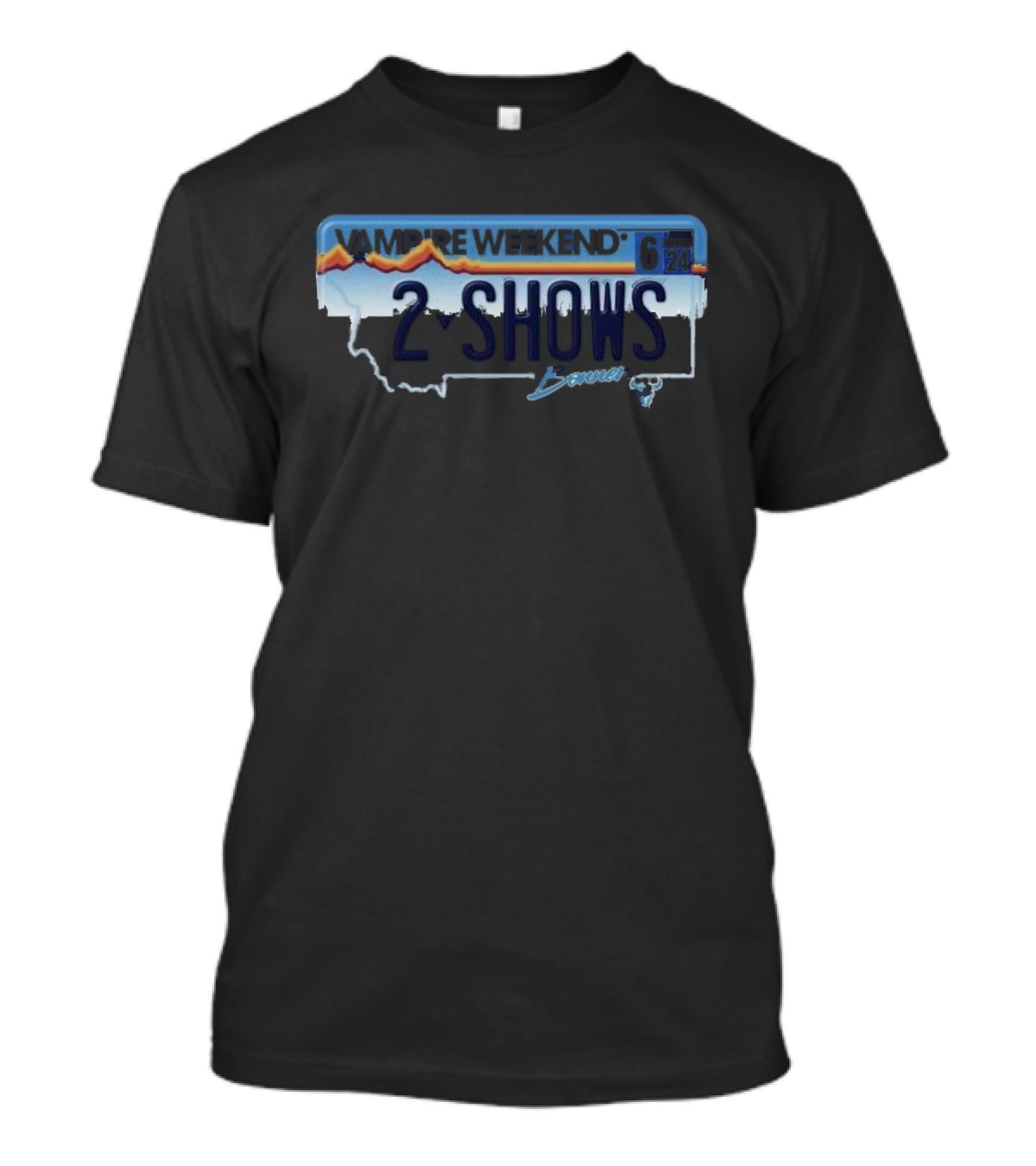 Vampire Weekend 2 Shows Bonner Montana 6-24 T-Shirt