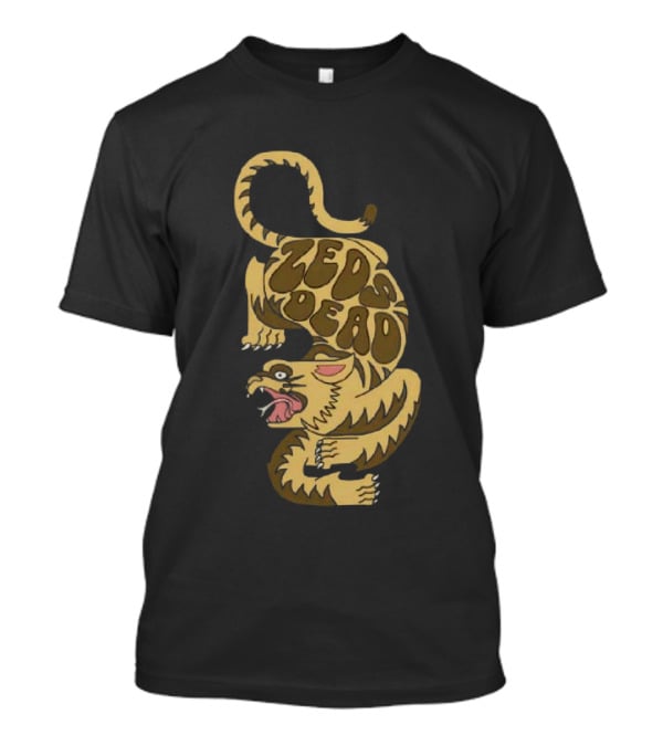 Zeds Dead Luxfury Black Retro Tiger Design Zeds Dead T-Shirt