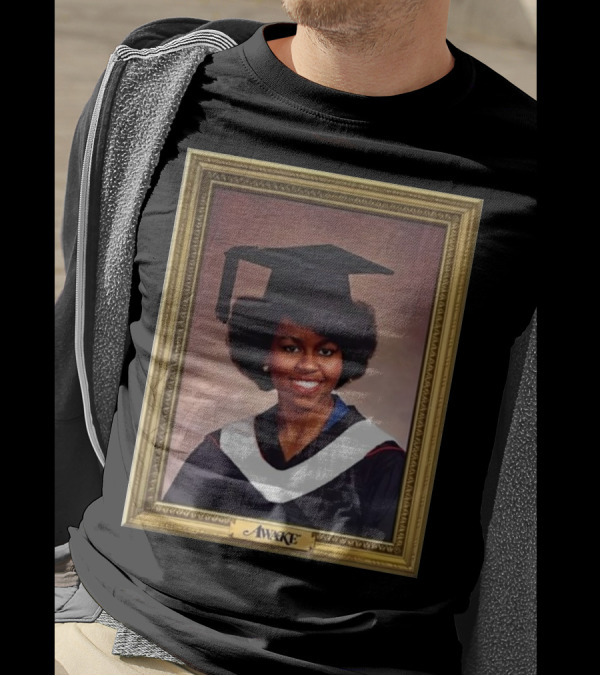 Awake New York Michelle Obama Graduation Portrait T-Shirt