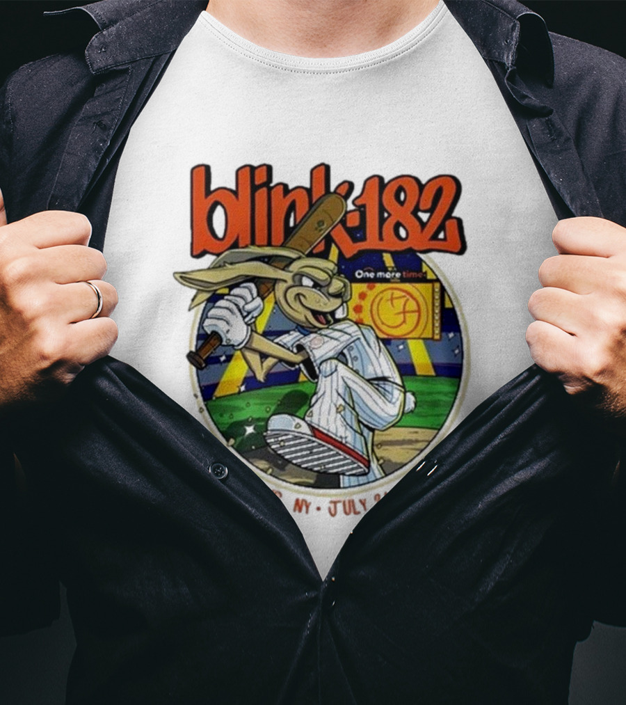 Blink 182 One More Time Baseball Character Citi Field Queens NY July 21 T-Shirt